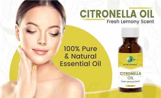 Nilgiri Hills Citronella Oil for Natural Hair Care, Oily Skin Treatment & Aromatherapy SRI SAI FORESTRY