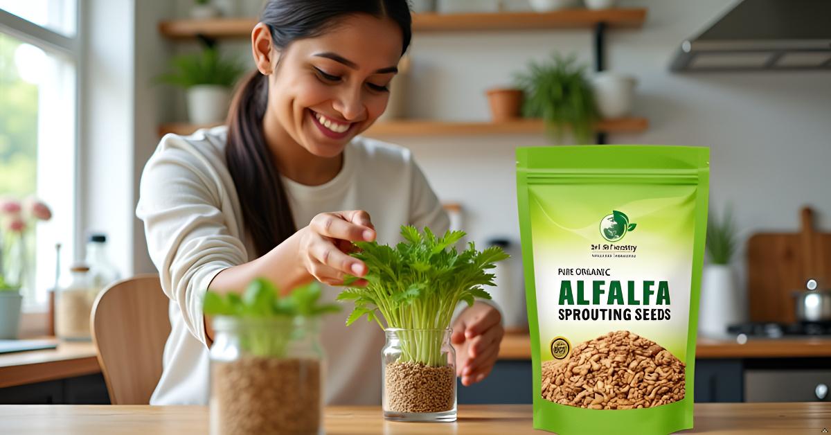 Alfalfa Sprouting Seeds | Perfect for Sprouting & Microgreens SRI SAI FORESTRY
