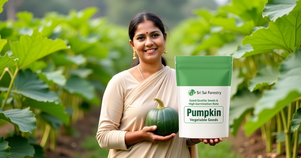Pumpkin Seeds for Planting | Kaddu Kolu Gummadikaya Mathanga Kumblakai Vegetable Seeds | High Yield &amp; Easy Growing Seeds for Home Garden &amp; Kitchen Gardening SRI SAI FORESTRY