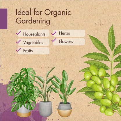 Neem Cake Powder for Plants – Organic Soil Enhancer, Natural Pest Control, Rich in Nitrogen, Phosphorus & Potassium for Healthier Growth – Neem Cake Fertilizer SRI SAI FORESTRY