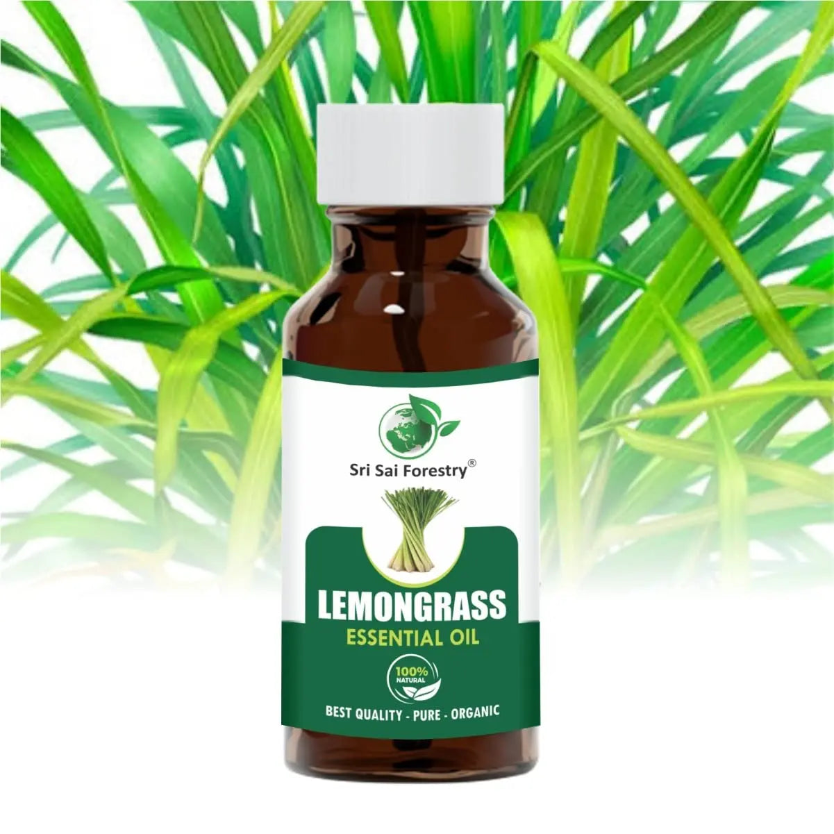 Nilgiri Hills 100% Pure Organic Lemon Grass Essential Oil, 100ml | Lemongrass Oil for Home Fragrance SRI SAI FORESTRY