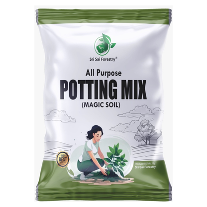 Organic Potting Soil Mix for Plants Home Garden| Ready to use Potting Mix Made with Vermicompost - Cocopeat - NeemCake - Red Soil - River Sand - Bone Meal - Natural Green Manure SRI SAI FORESTRY