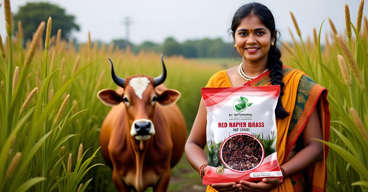 Red Napier Grass Seeds for Animal Fodder SRI SAI FORESTRY
